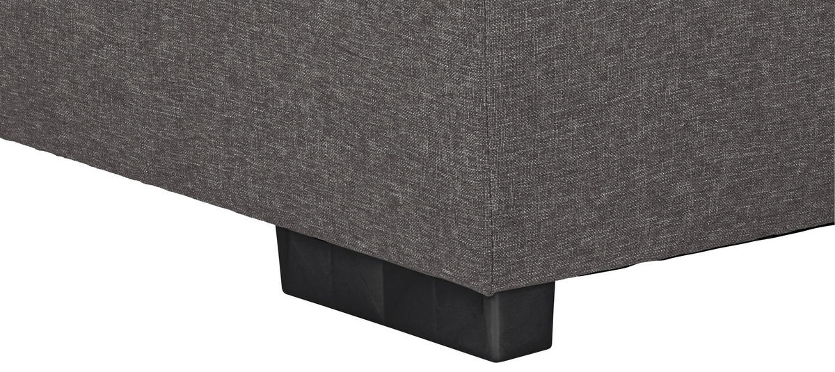 BOXSPRINGBETT 140/200 cm  in Anthrazit  - Anthrazit/Schwarz, MODERN, Kunststoff/Textil (140/200cm) - MID.YOU
