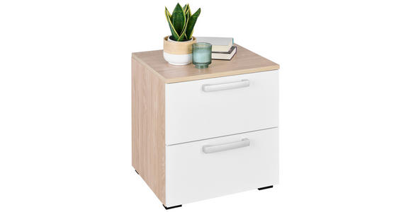 REGAL Eichefarben - Eichefarben/Schwarz, KONVENTIONELL, Holzwerkstoff/Kunststoff (46/45/40cm) - Hom`in