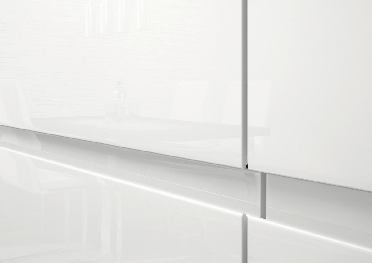 EINBAUKÜCHE   - Weiß/Grau, Design, Holzwerkstoff - Dieter Knoll