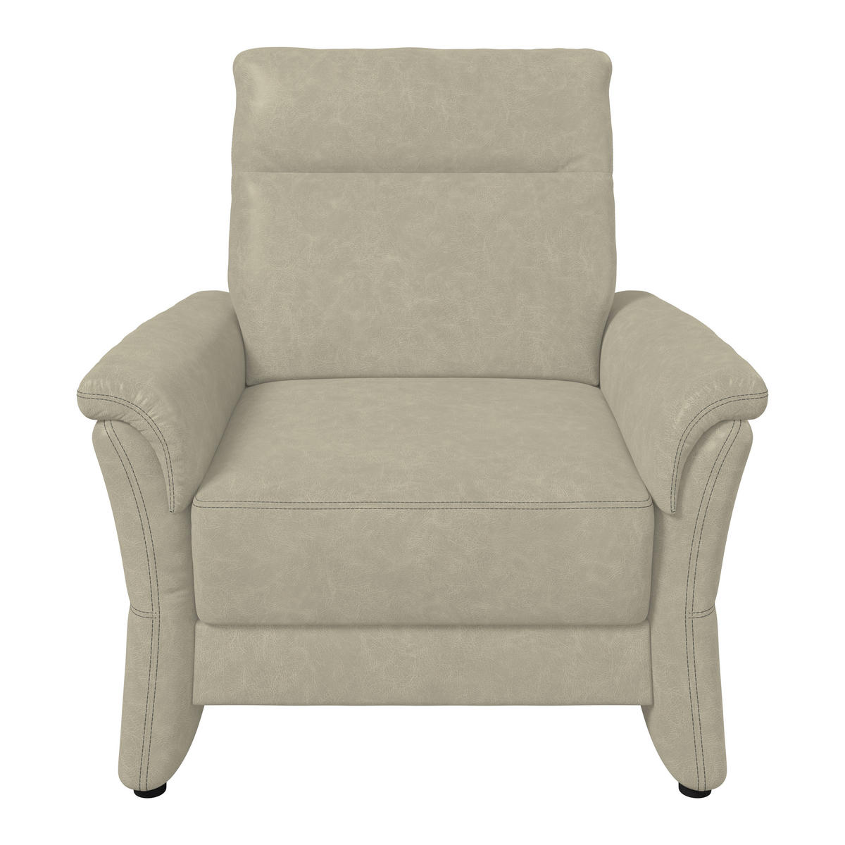 SESSEL Mikrofaser Hellgrau  - Hellgrau/Schwarz, Konventionell, Kunststoff/Textil (104/98/91cm) - Elegando