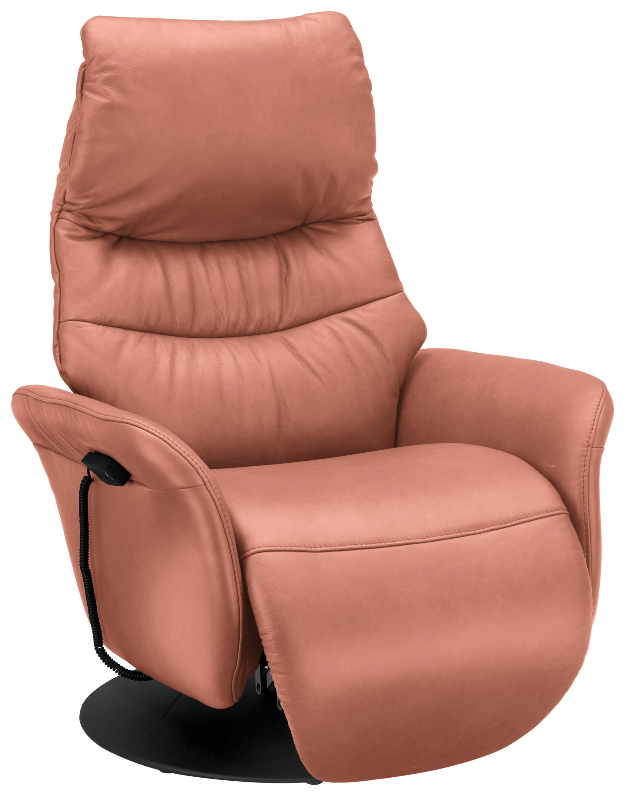 RELAXSESSEL in Leder Koralle  - Koralle/Anthrazit, Design, Leder/Metall (78/111/85cm) - Himolla Komfortklass
