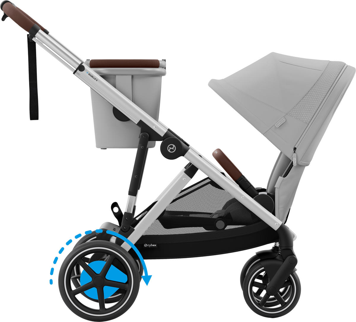 KINDERWAGEN EGAZELLE S  - Silberfarben/Grau, Design, Kunststoff/Metall (94.5/66/100cm) - Cybex