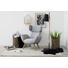 HOCKER in Textil Hellgrau - Eschefarben/Hellgrau, Design, Holz/Textil (48/43/57cm) - Carryhome HOCKER in Textil Hellgrau - Eschefarben/Hellgrau, Design, Holz/Textil (48/43/57cm) - Carryhome