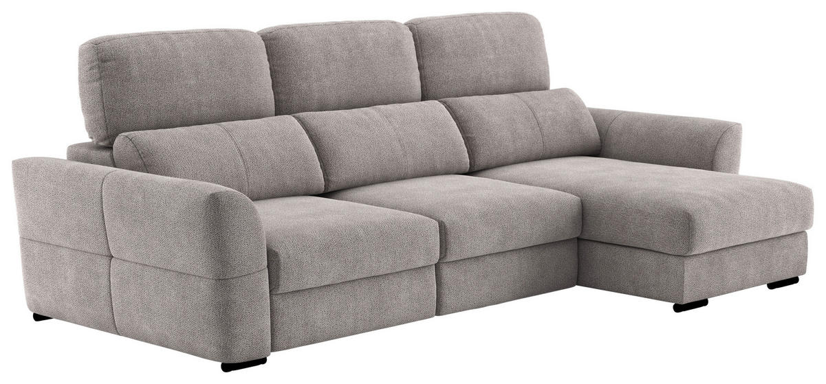 ECKSOFA in Mikrofaser Taupe  262/216 cm  - Taupe, KONVENTIONELL, Textil (262/216cm) - MID.YOU