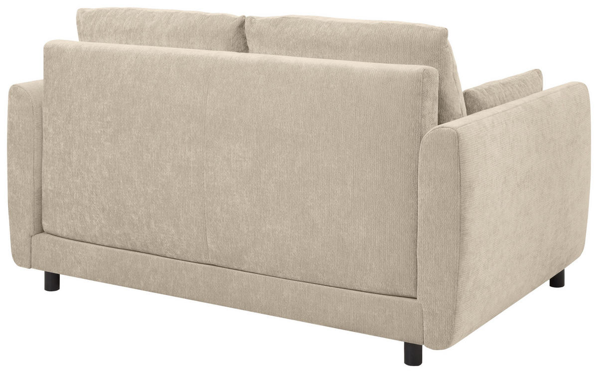 SCHLAFSOFA Chenille Beige  - Beige/Schwarz, KONVENTIONELL, Kunststoff/Textil (161/90/108cm) - Carryhome