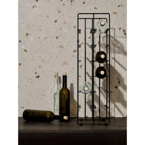 WEINREGAL Schwarz  - Schwarz, Basics, Metall (19/21/66cm) - Blomus