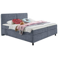 BOXSPRINGBETT 160/200 cm  in Blau  - Blau/Schwarz, Konventionell, Kunststoff/Textil (160/200cm) - Hom`in