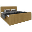 BOXBETT 180/200 cm  in Senfgelb  - Senfgelb/Schwarz, Basics, Kunststoff/Textil (180/200cm) - Carryhome