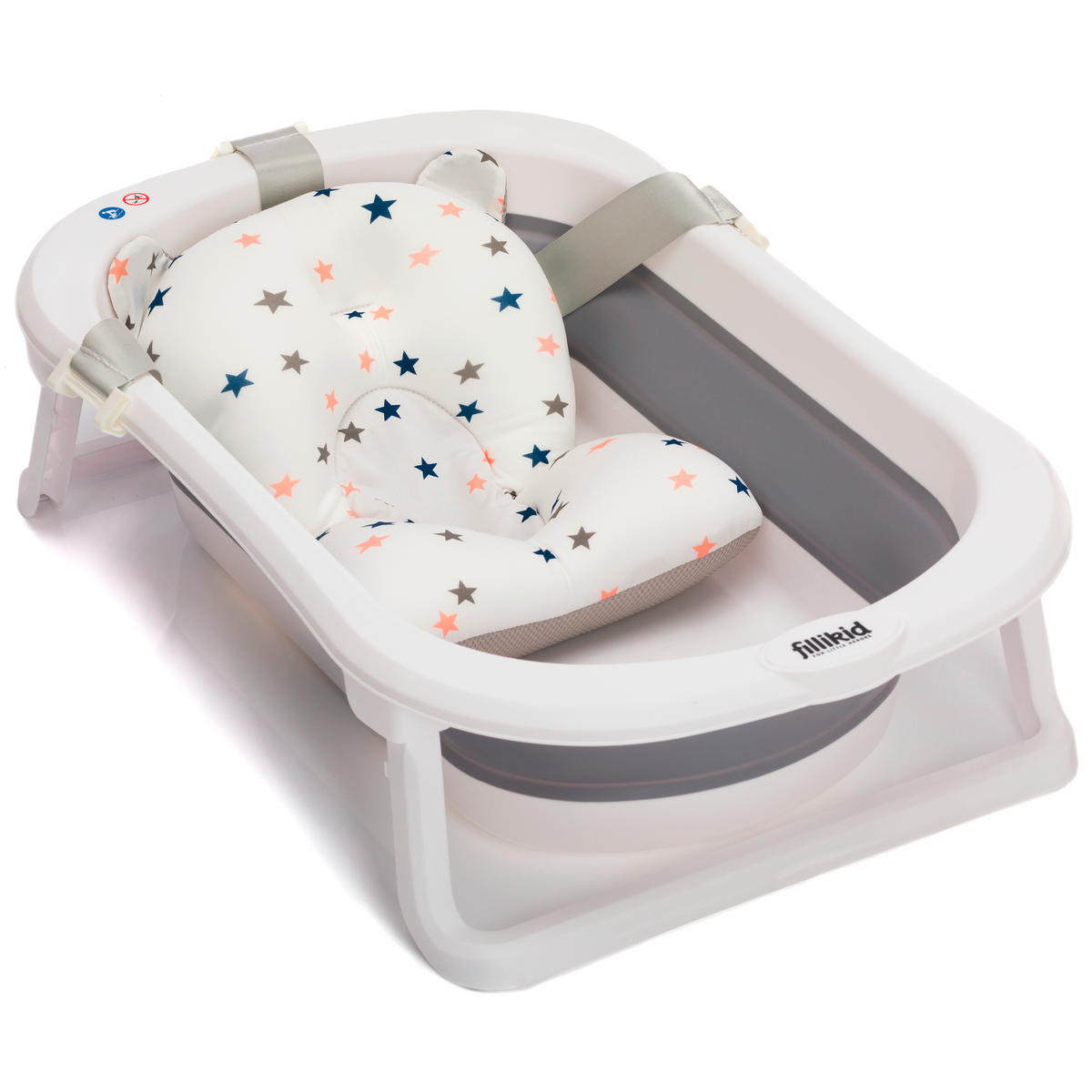 VSTAVEK ZA KOPALNO KAD      34/47 cm     - bela, Basics, tekstil (34/47cm) - Fillikid