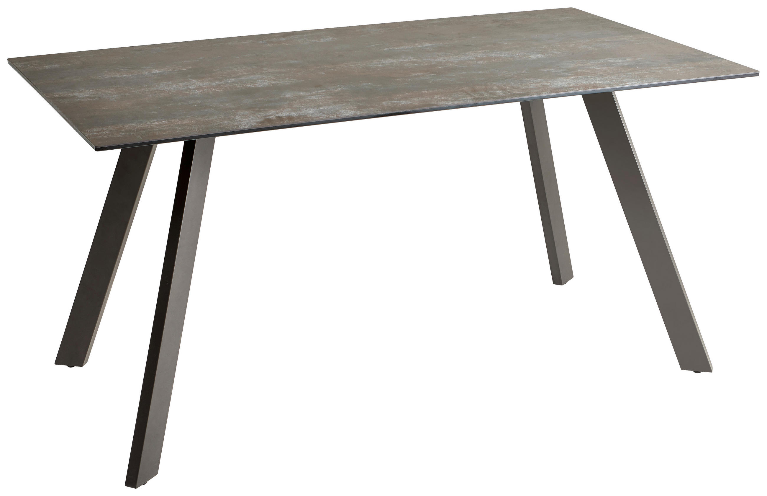 STOL ZA BLAGOVAONICU crna metal, staklo, keramika - crna, Design, staklo/metal (150/85/76cm) - Novel