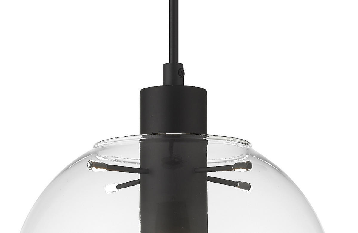 HÄNGELEUCHTE 20/144 cm    - Schwarz, Konventionell, Glas (20/144cm)