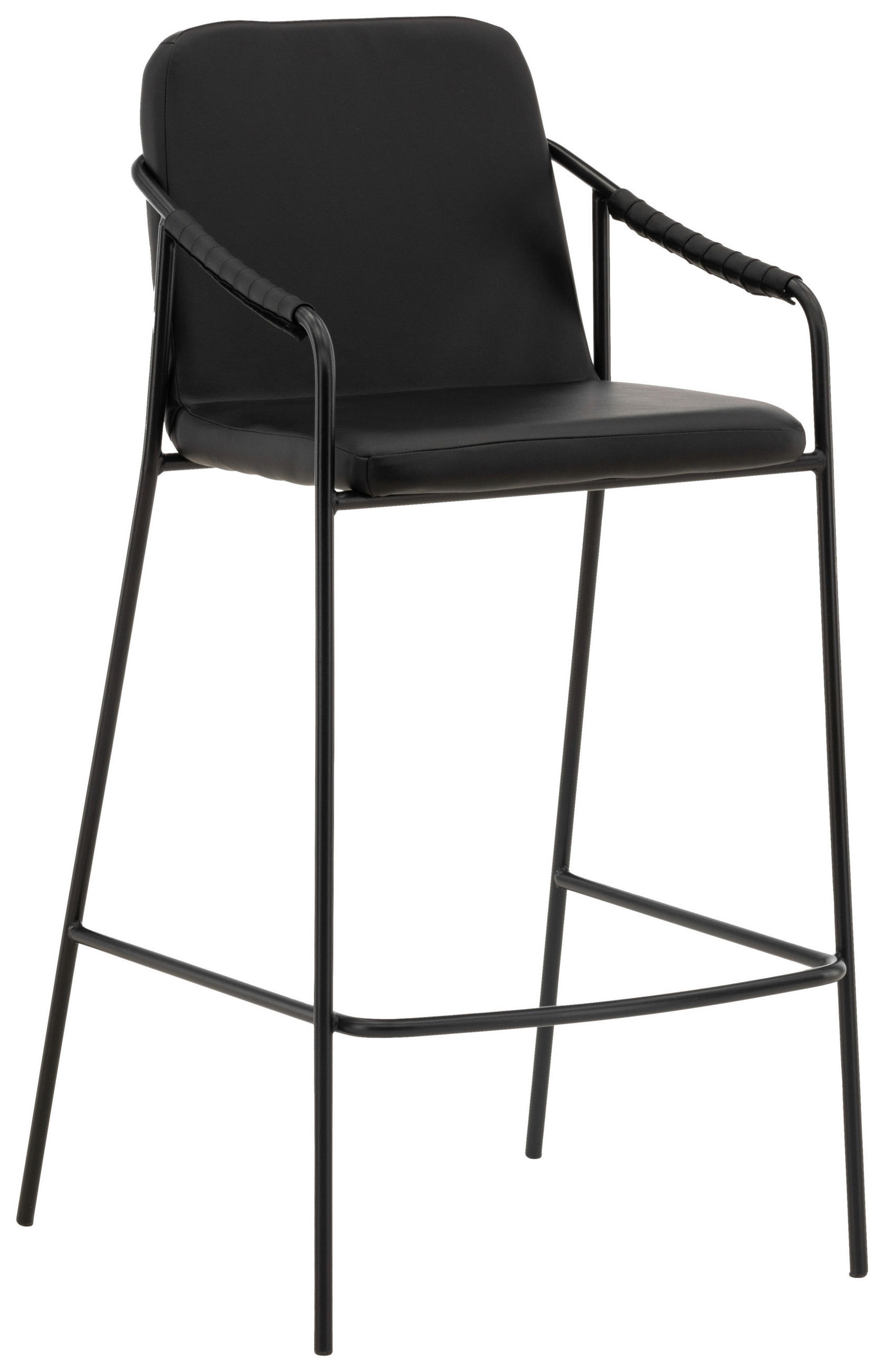 BARSTOL i svart  - svart, Design, metall/plast (55/107/56cm) - Best Price