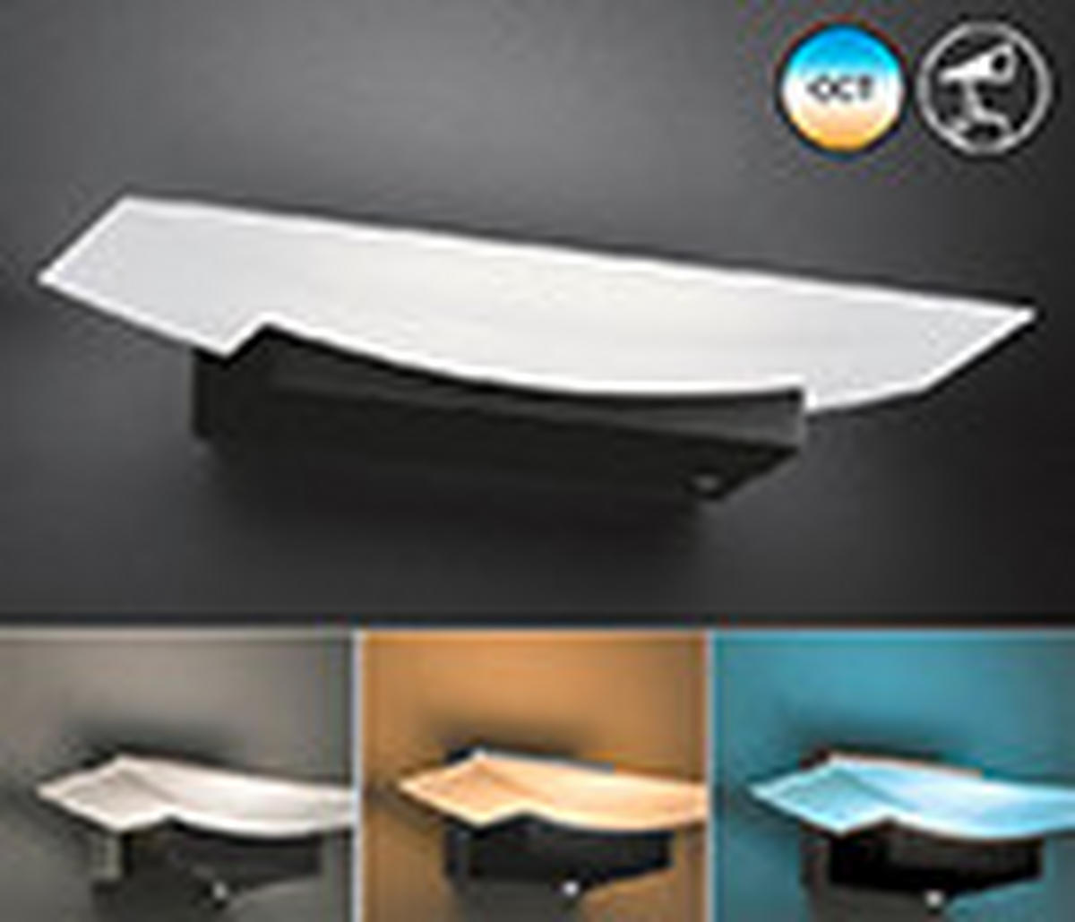 LED-WANDLEUCHTE Bowl TW 6/30/11 cm   - Schwarz/Weiß, Design, Glas/Metall (6/30/11cm) - Fischer & Honsel
