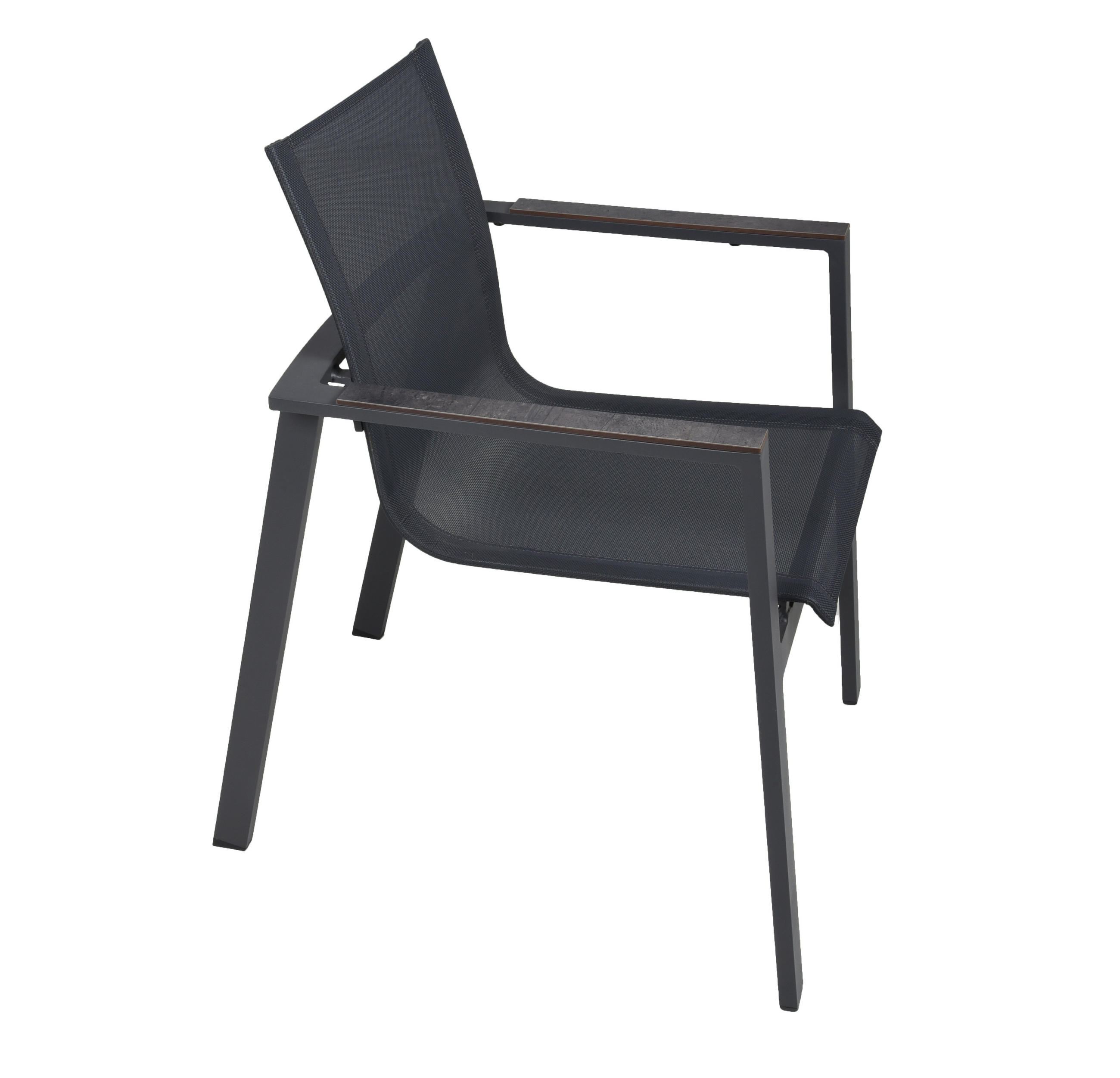 STAPELSTUHL Aluminium Schwarz  - Schwarz, Basics, Kunststoff/Metall (56/85/60cm) - Gardenson