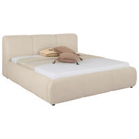 POLSTERBETT 160/200 cm,  in Beige, Lattenrost,  - Beige/Schwarz, KONVENTIONELL, Kunststoff/Textil (160/200cm) - Boxxx