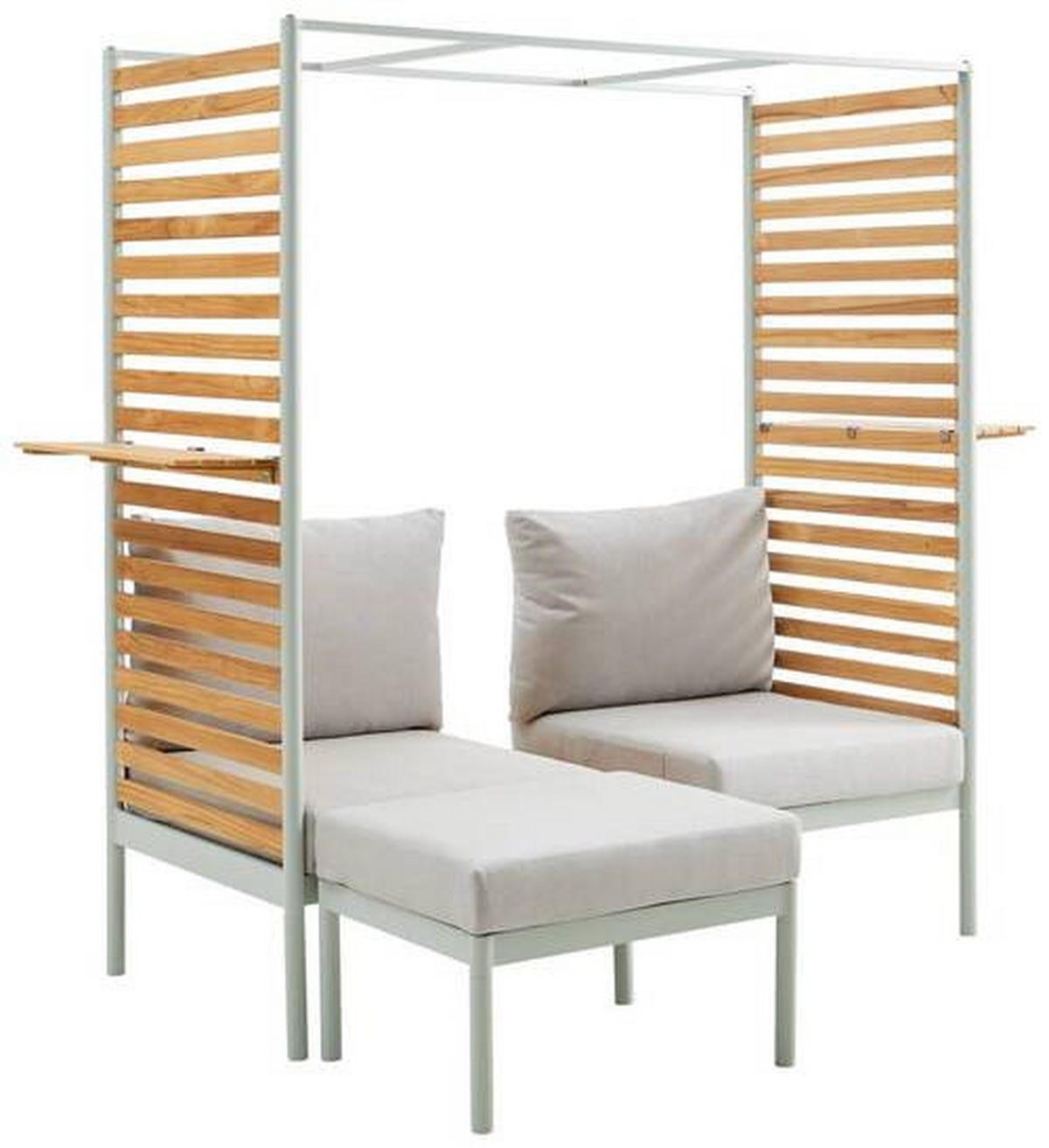 GARTENSET  - Hellgrau/Mintgrün, Design, Holz/Textil (169/170,5/77cm) - Ambia Garden