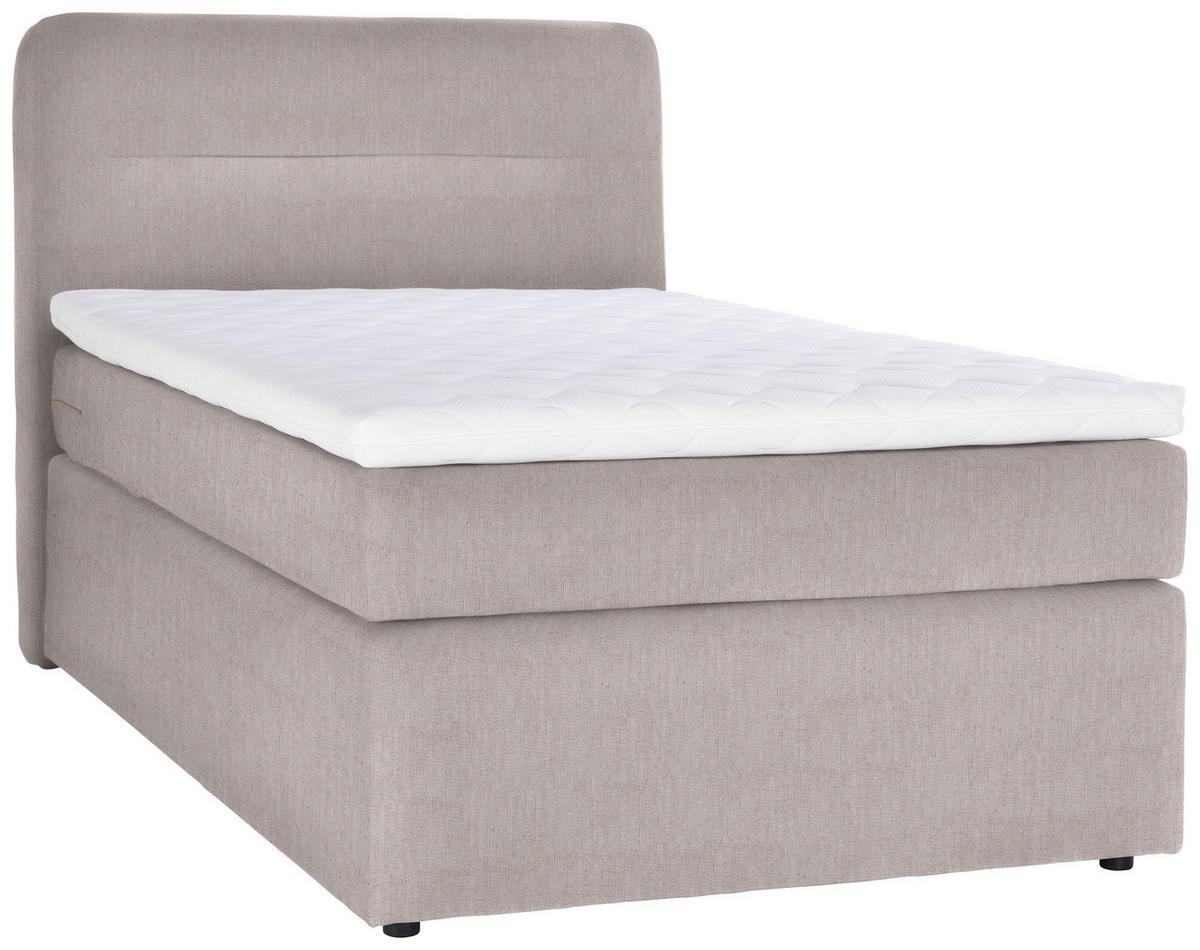 BOXSPRINGBETT 140/200 cm  in Beige  - Beige/Schwarz, Konventionell, Kunststoff/Textil (140/200cm) - Moderano