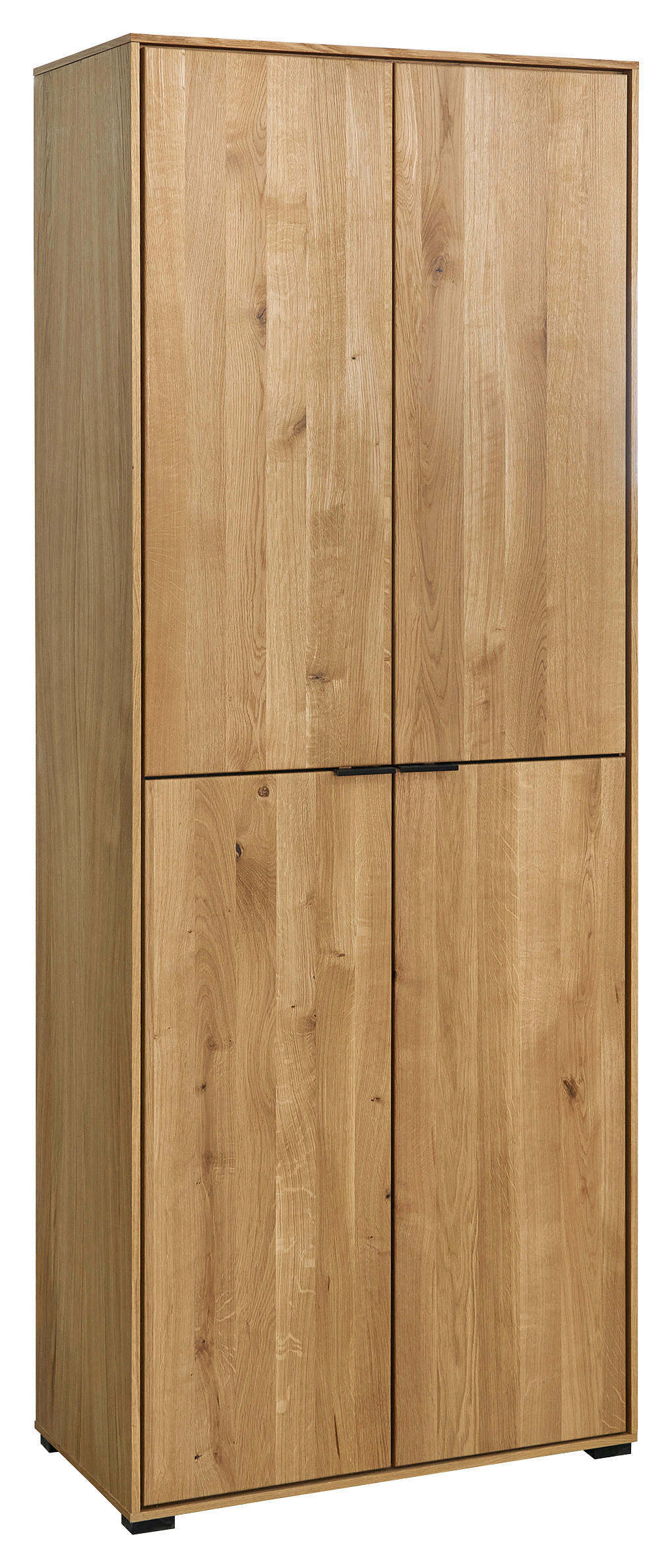 AKTENSCHRANK Eiche furniert, massiv Eichefarben  - Eichefarben, Natur, Holz/Holzwerkstoff (73/189/38cm) - Linea Natura