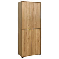 AKTENSCHRANK Eiche furniert, massiv Eichefarben  - Eichefarben, Natur, Holz/Holzwerkstoff (73/189/38cm) - Linea Natura