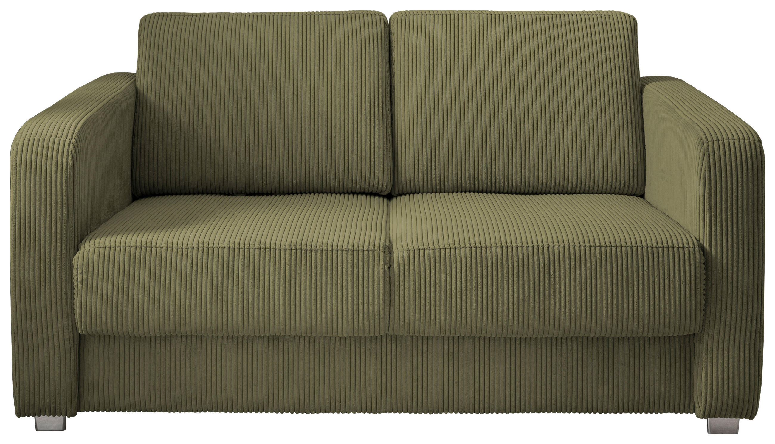 SCHLAFSOFA in Cord Olivgrün  - Chromfarben/Olivgrün, Basics, Kunststoff/Textil (159/88/87cm) - Livetastic