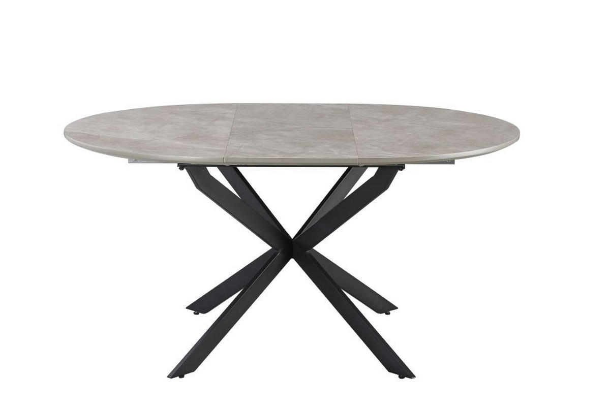 STOL ZA BLAGOVAONICU  crna, svijetlo siva  metal, drvni materijal      - svijetlo siva/crna, Moderno, drvni materijal/metal (110/76/110-150cm)