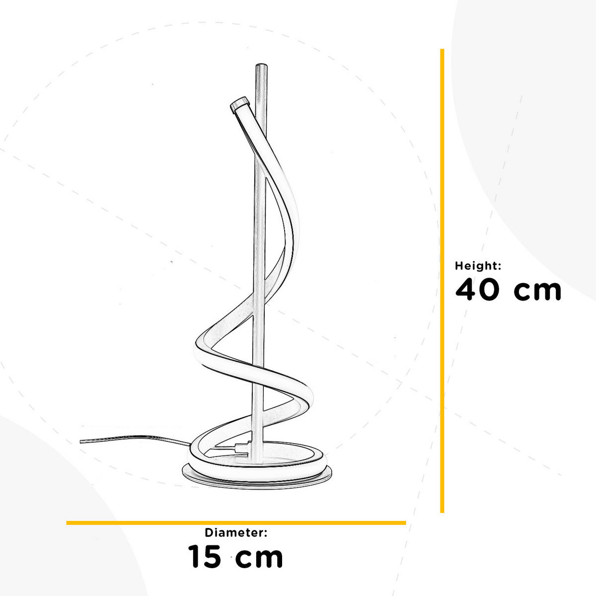 LED-TISCHLEUCHTE 15/15/40 cm   - Schwarz, Design, Kunststoff/Metall (15/15/40cm)