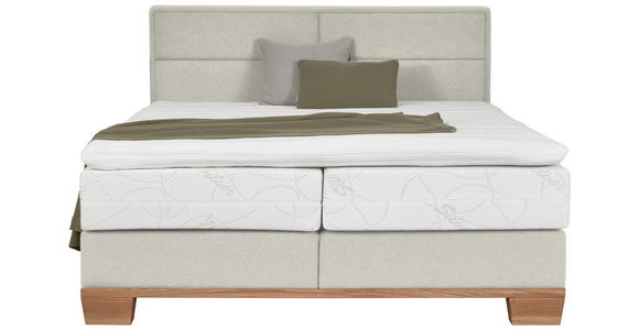 BOXSPRINGBETT 200/200 cm in Naturfarben, Eichefarben - Eichefarben/Naturfarben, Natur, Holz/Textil (200/200cm) - Valnatura