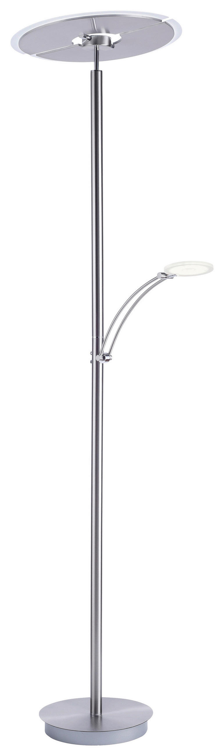 LED-STEHLEUCHTE - Silberfarben, Basics, Metall (68/45,5/200,3cm) - Paul Neuhaus