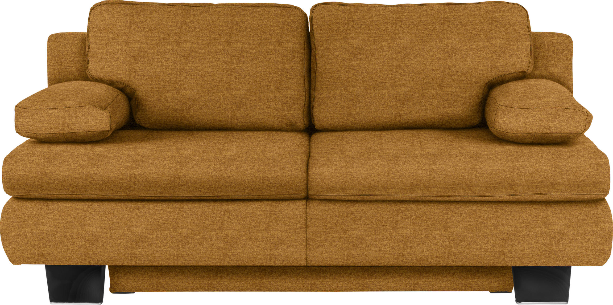 SCHLAFSOFA Flachgewebe Braun, Goldfarben  - Wengefarben/Goldfarben, KONVENTIONELL, Holz/Textil (203/94/100cm) - Novel