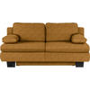 SCHLAFSOFA Flachgewebe Braun, Goldfarben  - Wengefarben/Goldfarben, KONVENTIONELL, Holz/Textil (203/94/100cm) - Novel