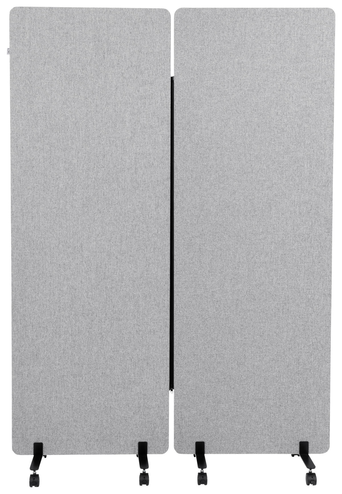 MELLANVÄGG  i metall, plast, textil  ljusgrå  - ljusgrå, Basics, metall/textil (60/177/35cm) - MID.YOU