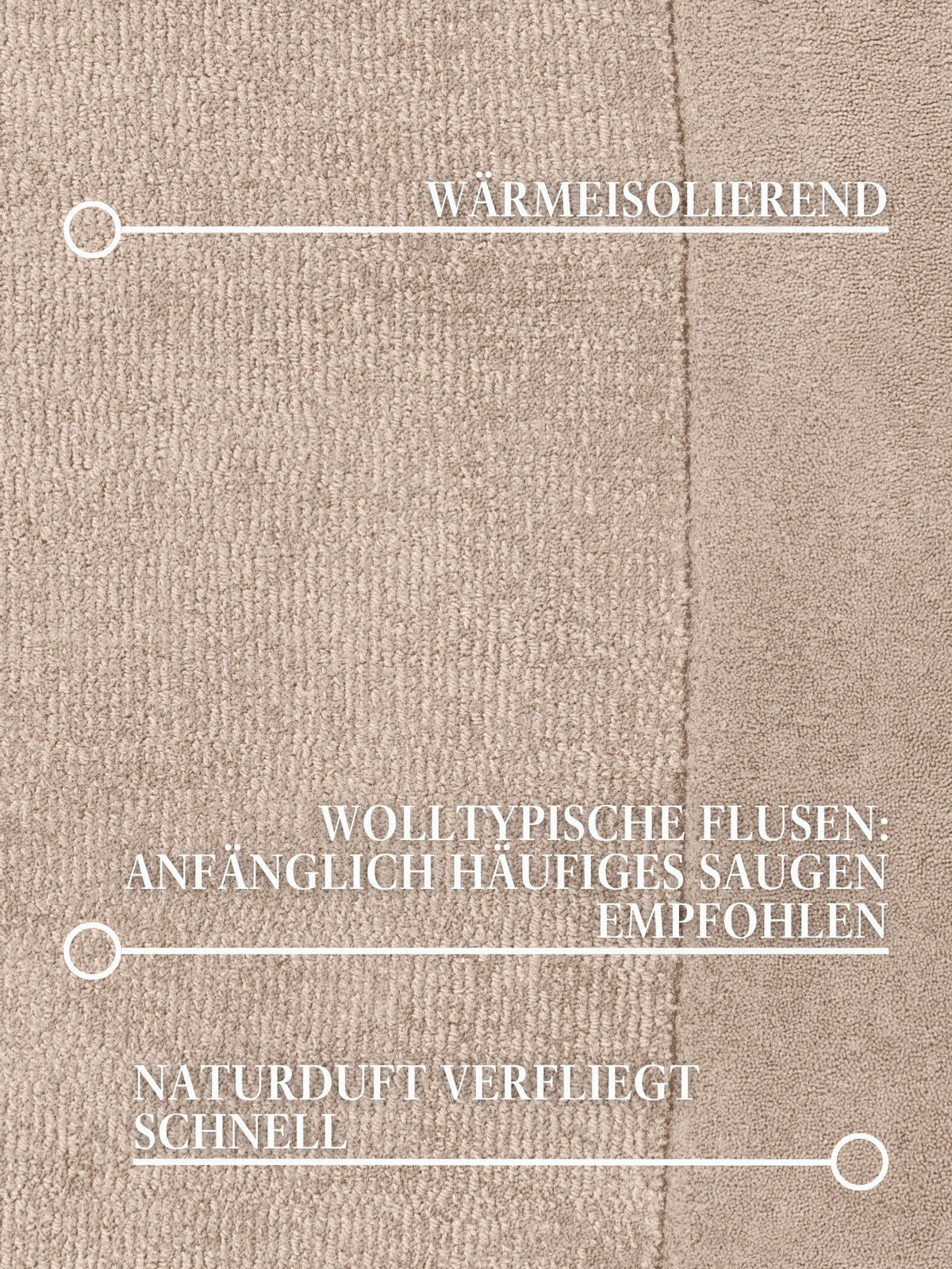 WOLLTEPPICH 125/200 cm 1812 Beige organisch  - Beige, KONVENTIONELL, Textil (125/200cm) - Villeroy & Boch
