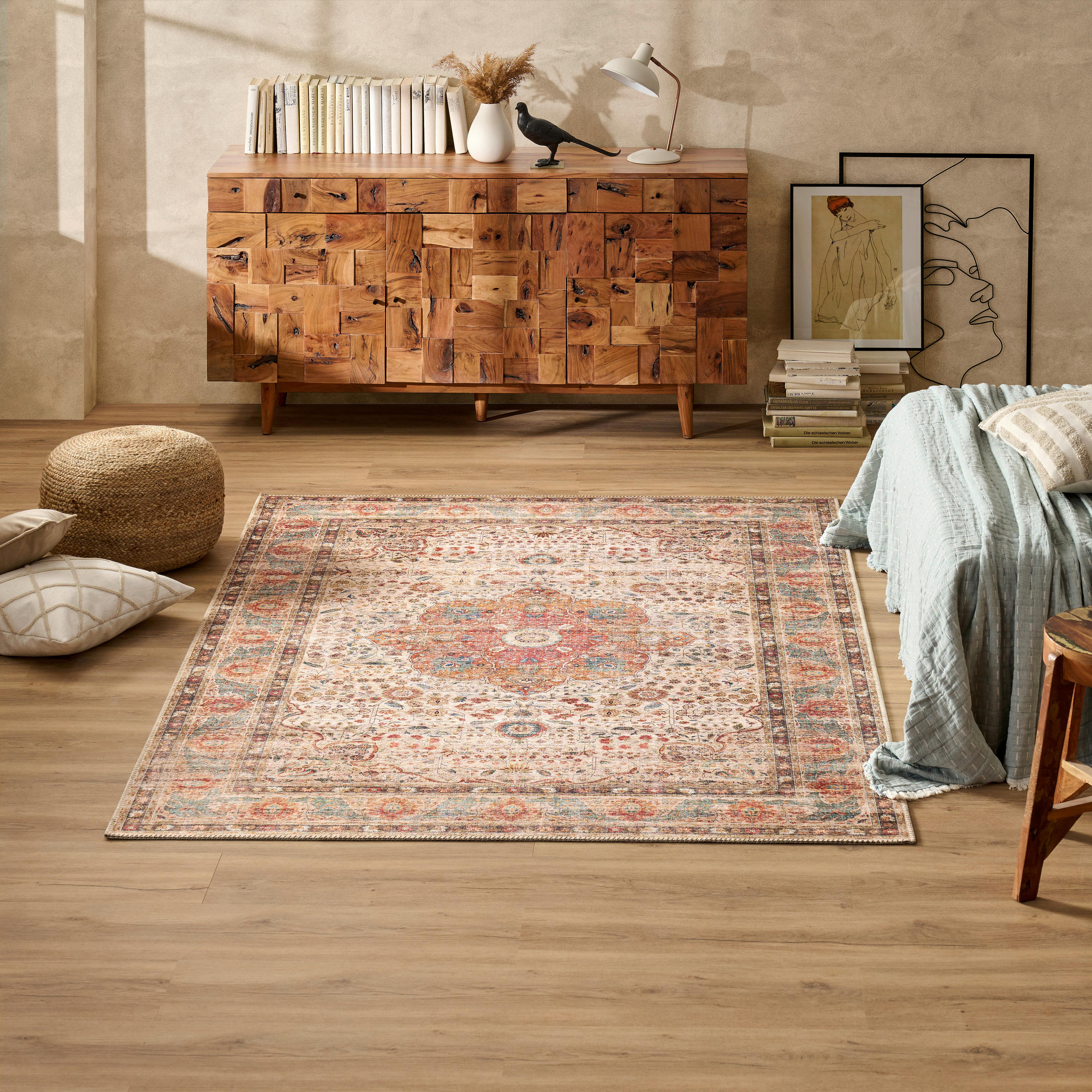 VINTAGE KOBEREC, 160/230 cm, béžová - béžová, Lifestyle, textil (160/230cm) - Boxxx