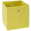 SKLADACÍ BOX, kov, textil, kartón, 32/32/32 cm - žltá/strieborná, Design, kartón/kov (32/32/32cm) - Carryhome