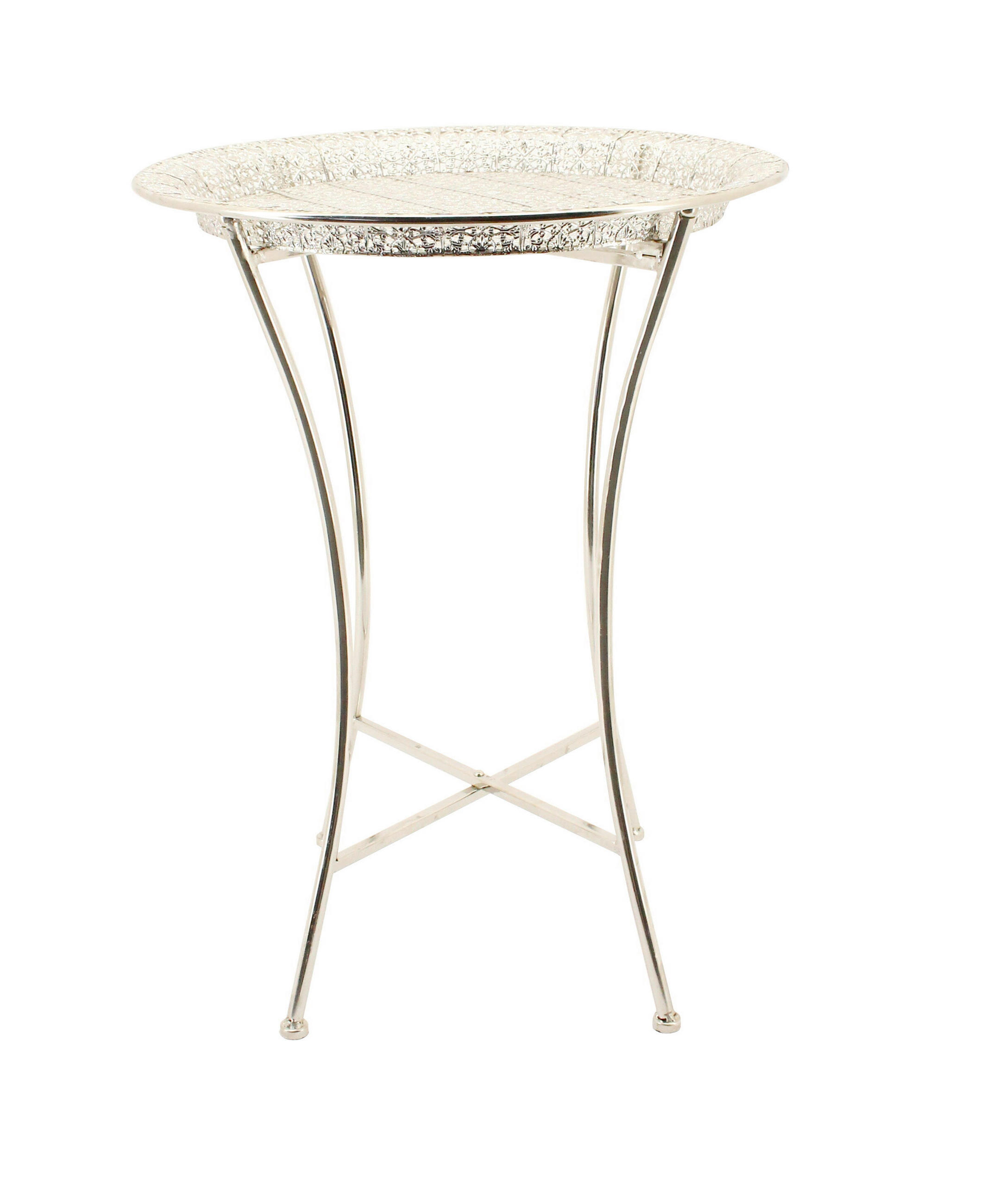 KISASZTAL fém  48/64,5 cm  - ezüstszínű, Konventionell, fém (48/64,5cm) - Ambia Home