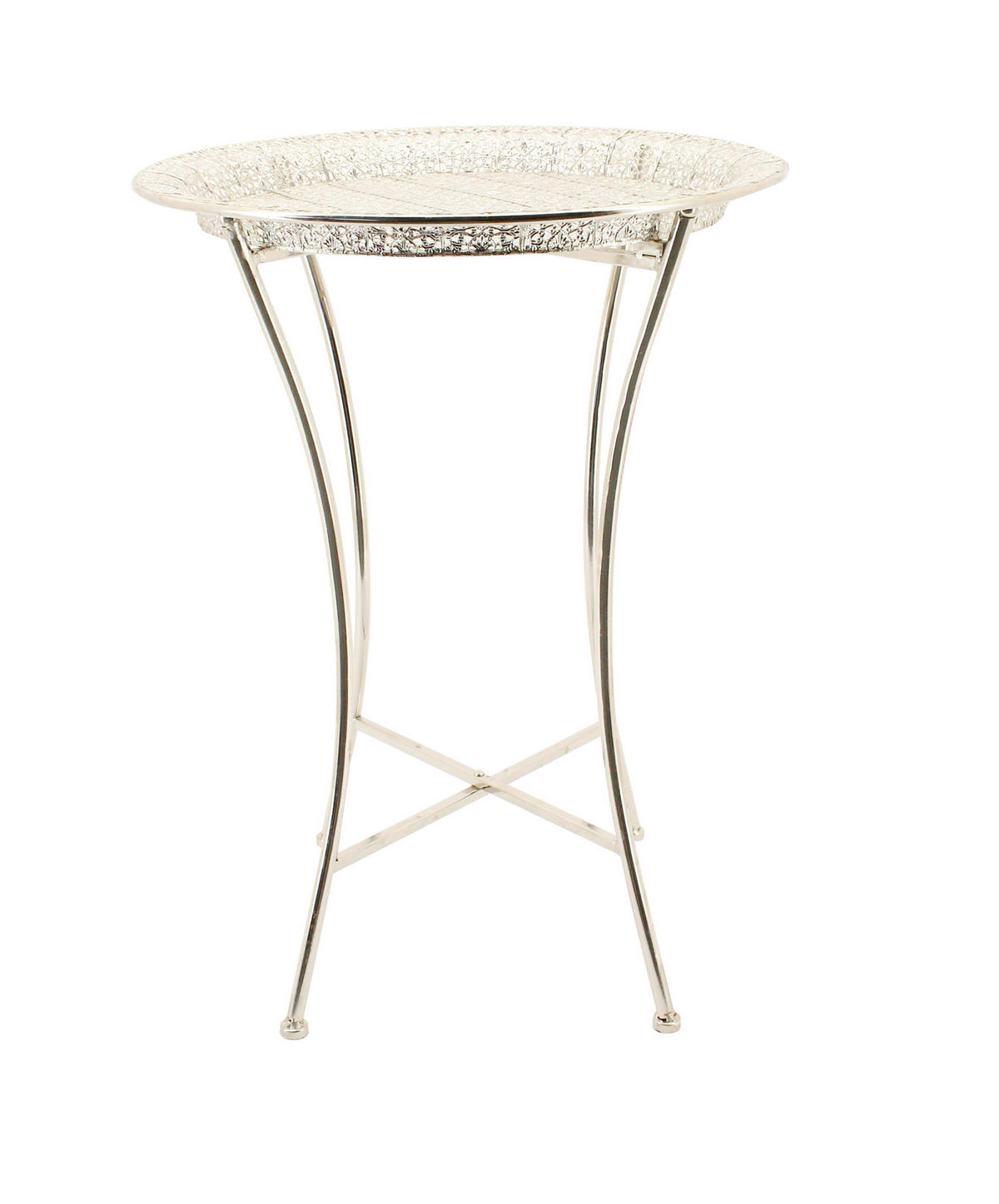 KISASZTAL fém  48/64,5 cm  - ezüstszínű, Konventionell, fém (48/64,5cm) - Ambia Home