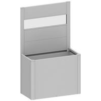 SICHTSCHUTZ ohne Pflanzbeet - Silberfarben, Basics, Kunststoff/Metall (102/91/4cm) - Biohort