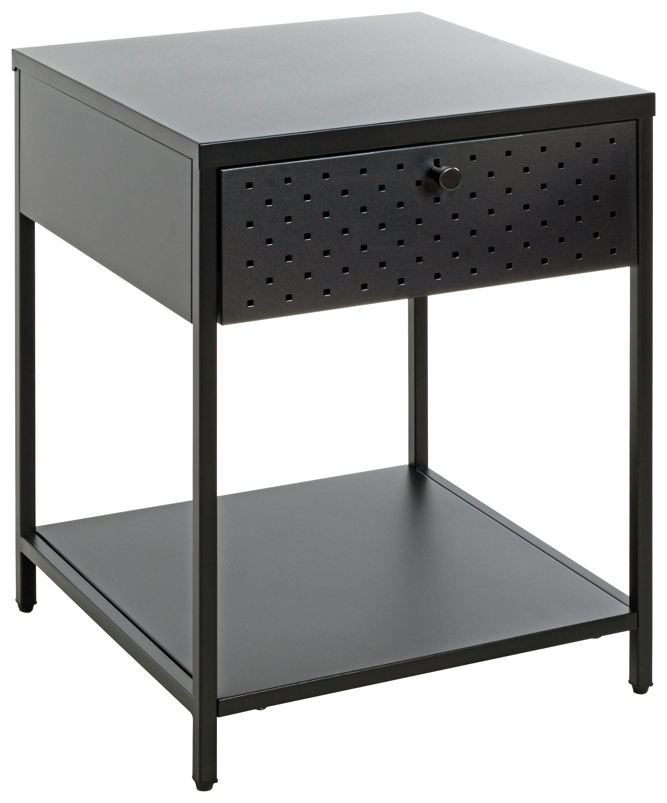 NACHTSCHRANK 40/53/40 cm  - Schwarz, Design, Metall (40/53/40cm)