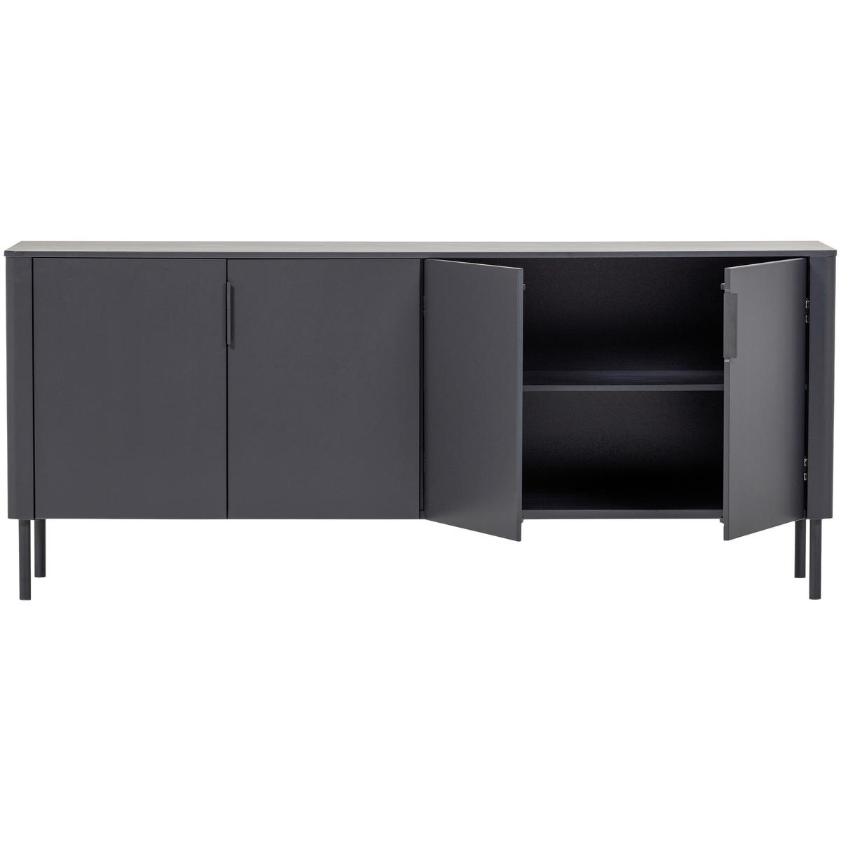 SIDEBOARD Gunnar  in 201/85/44 cm  - Schwarz, Design, Holz/Metall (201/85/44cm) - Livetastic