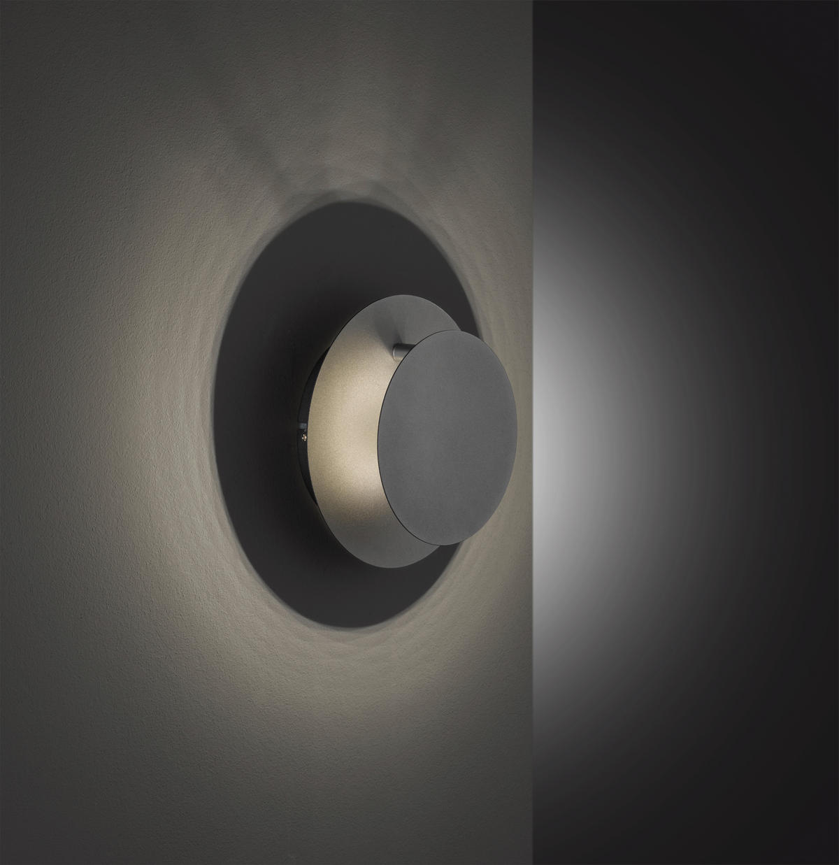 APLICĂ DE PERETE CU LED - negru, Basics, plastic/metal (18/6,5cm) - Wofi