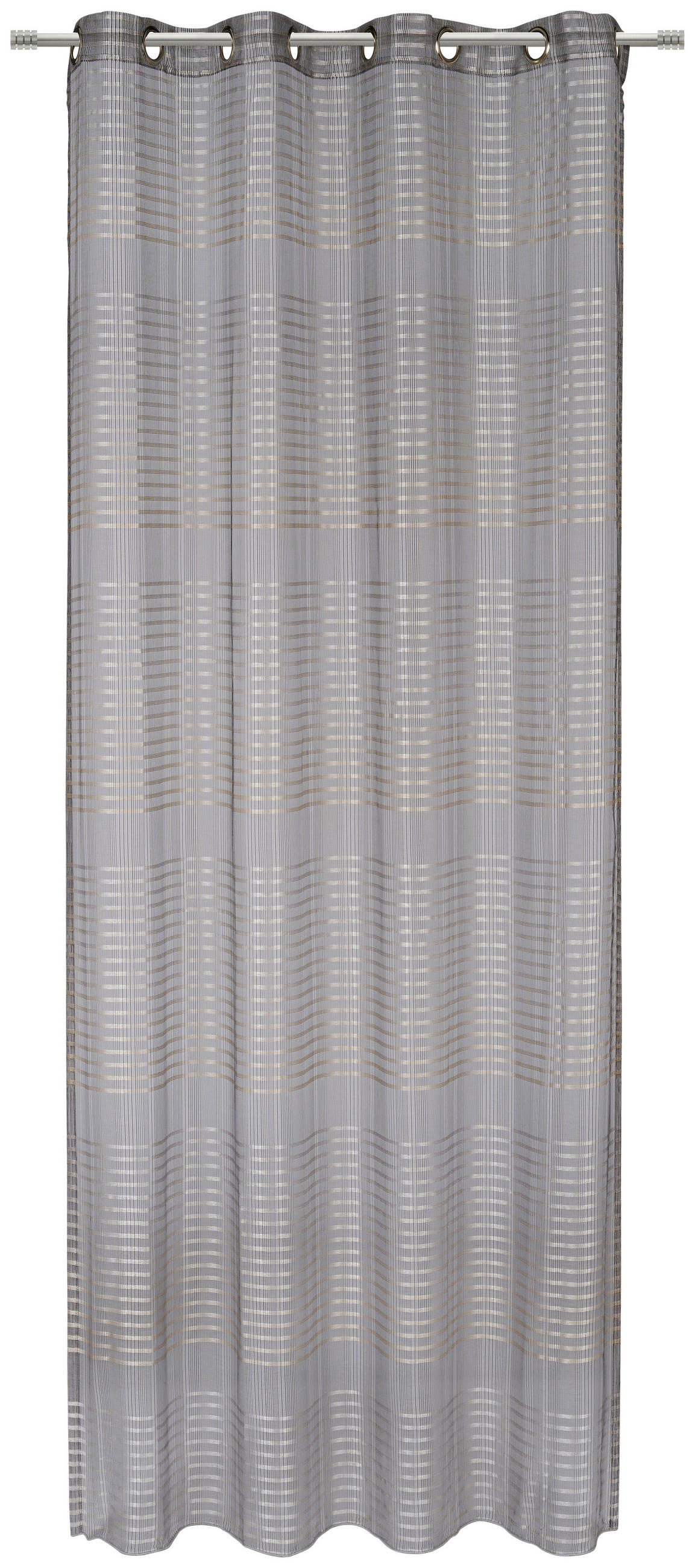 ZÁVĚS S OČKY, poloprůhledné, 140/245 cm - antracitová, Design, textil (140/245cm) - Esposa