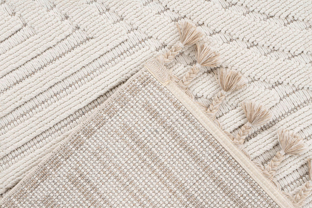 FLACHWEBETEPPICH 160/230 cm Elfenbein  - Elfenbein, Basics, Textil (160/230cm) - Kayoom