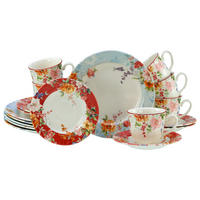 KAFFESERVIS Crimson bunt 18 delar  - multicolor, Basics, keramik - Creatable
