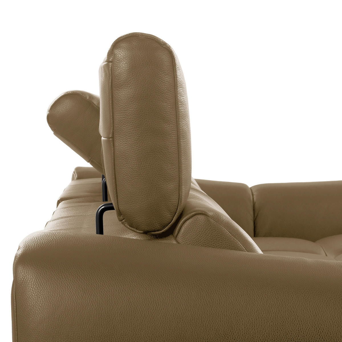 ECKSOFA  Echtleder Mokka  - Schwarz/Mokka, Design, Leder/Kunststoff (274/177cm) - Livetastic