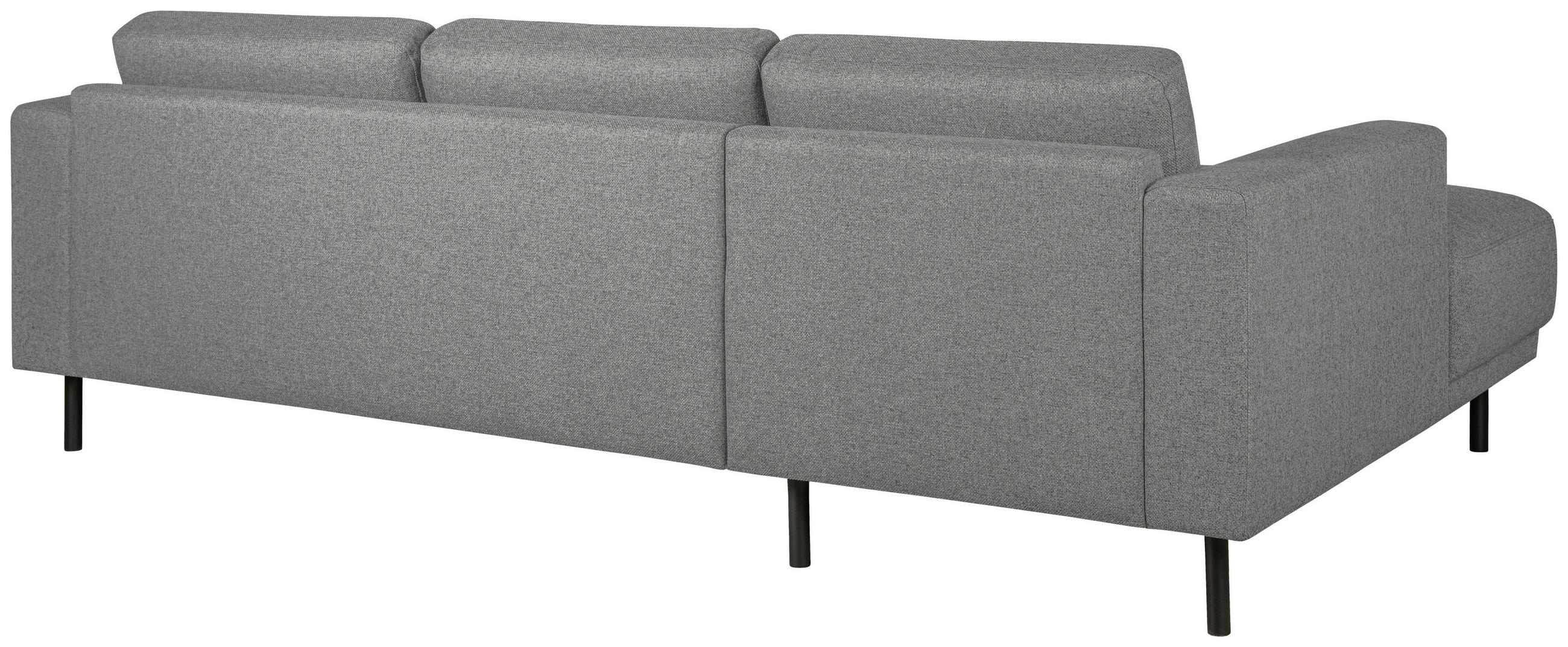 SOFFA i flatväv grå  - svart/grå, Design, metall/trä (238/78/142cm) - Pure Home Comfort
