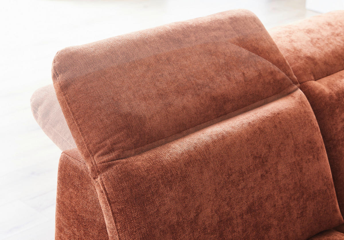 HÖRNSOFFA i velour rostfärgad  - svart/rostfärgad, Design, metall/textil (295/213cm) - Best Price