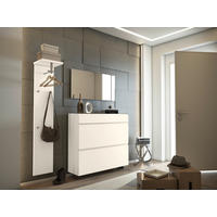GARDEROBENPANEEL  in 33/167/31 cm  - Sandfarben/Chromfarben, Design, Holzwerkstoff/Metall (33/167/31cm) - Moderano