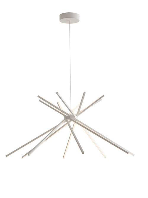 LED-HÄNGELEUCHTE 113/160 cm  - Weiß, Design, Metall (113/160cm)