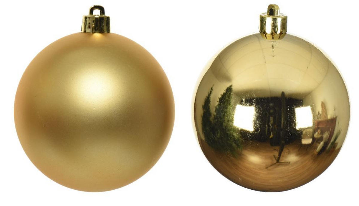 CHRISTBAUMKUGEL-SET 3,5 cm 16-teilig  - Goldfarben, LIFESTYLE, Glas (3,5cm)