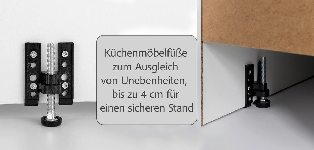 KÜCHENLEERBLOCK Aveiro 220 cm  in Kaschmir, Eiche Wotan  - Kaschmir/Eiche Wotan, Trend, Holzwerkstoff/Metall (220cm) - Held